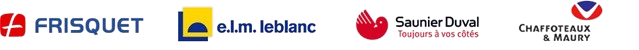 Logo elm.leblanc et Saunier Duval, marques de chauffage
